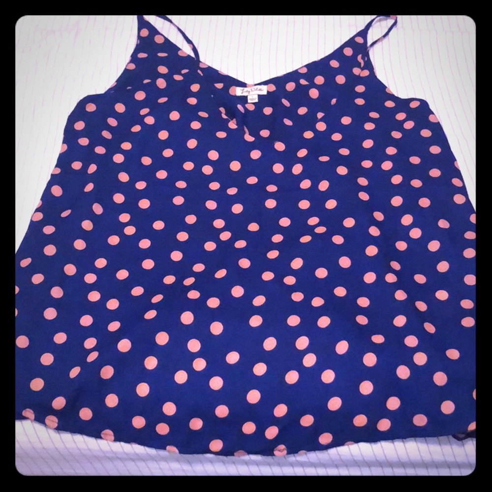 Polka dot blue tank top